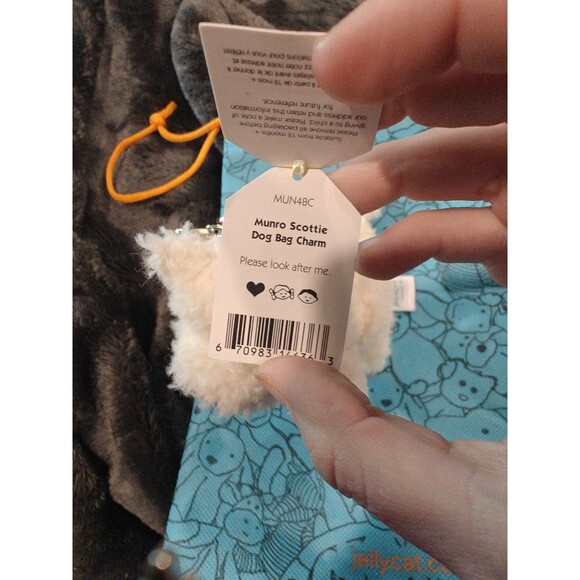 Jellycat MUNRO SCOTTIE DOG BAG CHARM with Free Dust Bag AUTHENTIC Cute Puppy NWT - Picture 4 of 4